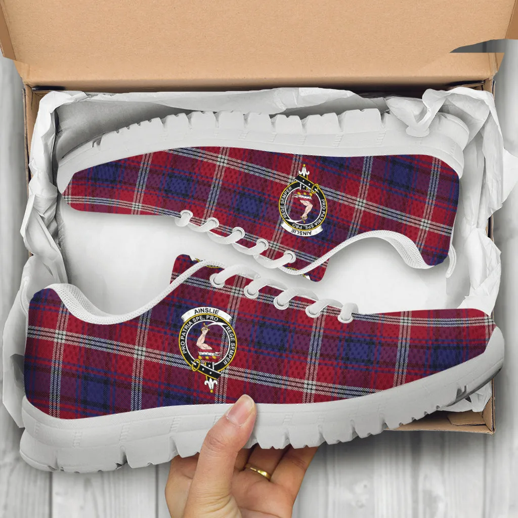 Ainslie Tartan Sneakers with Family Crest