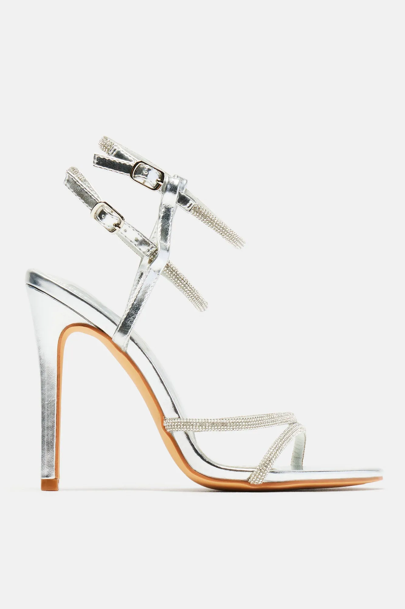 All Day All Night Heeled Sandals - Silver