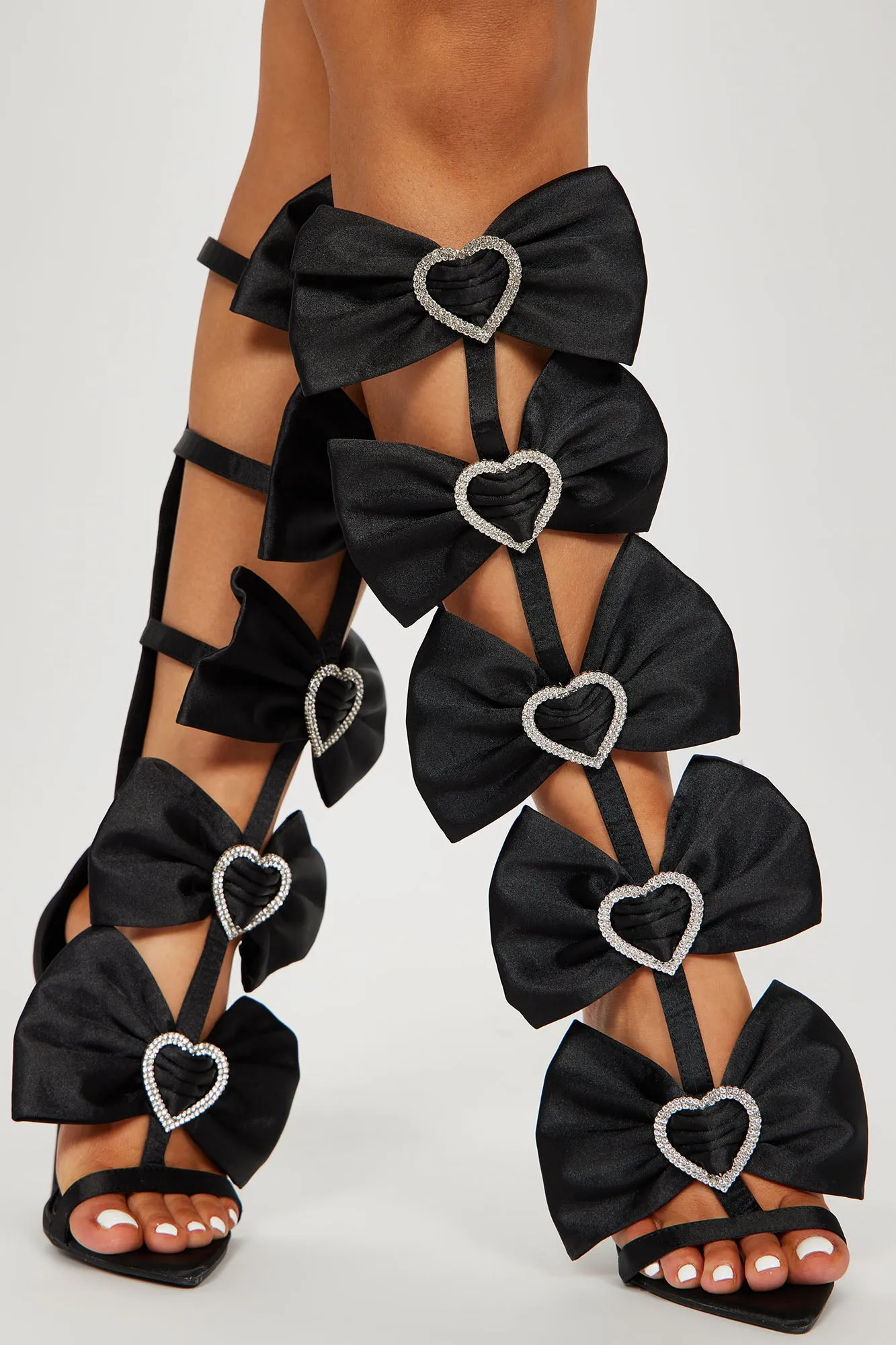 Always A Sweetheart Strappy Heels - Black