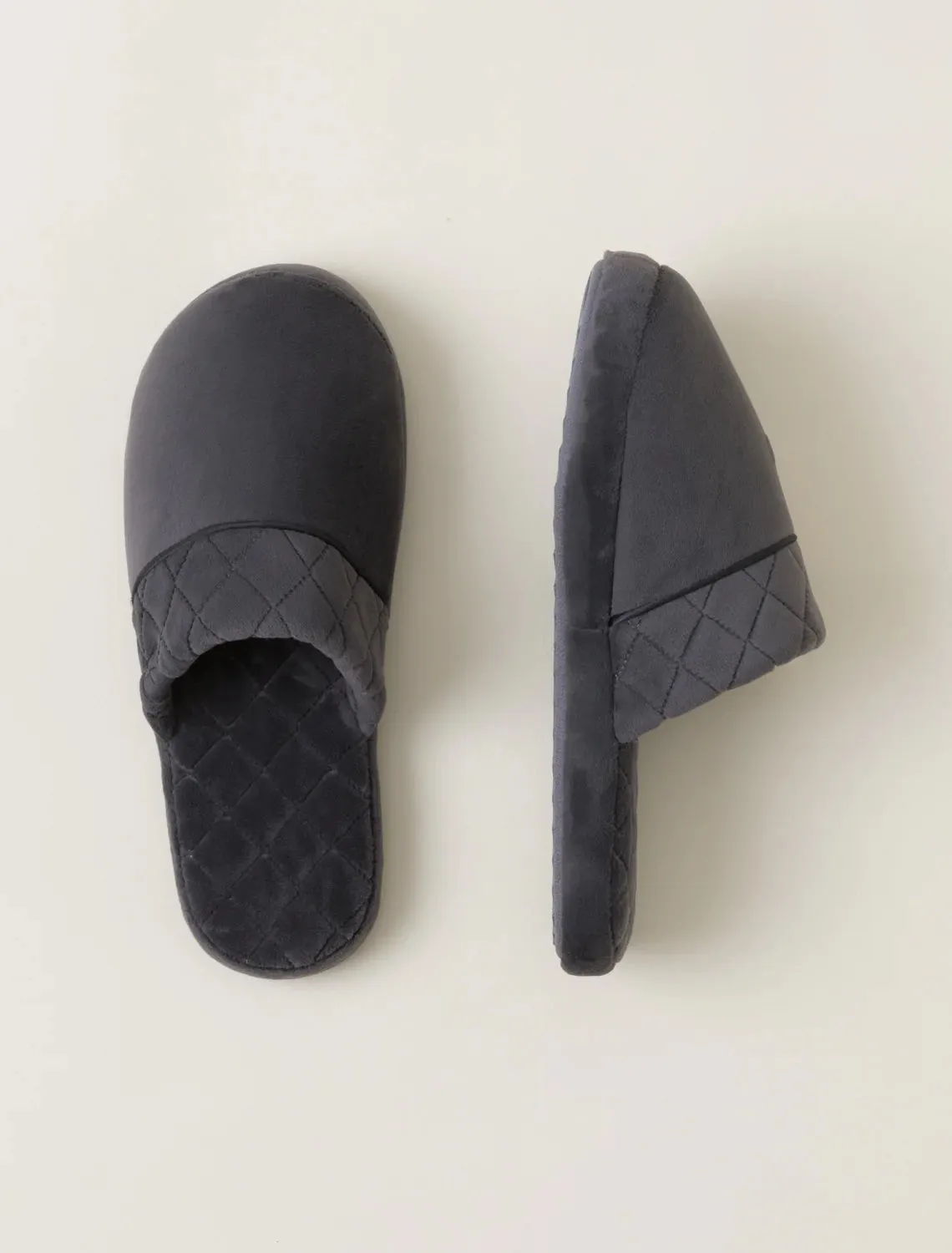 Barefoot Dreams LuxeChic® Slippers in Carbon