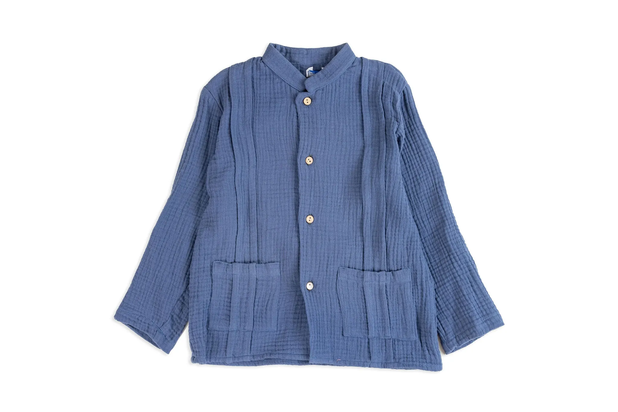 Blue Cotton Boy Shirt