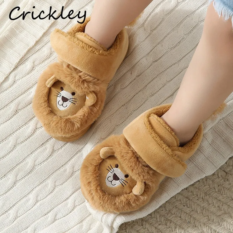 Childrens Lion Slippers for Boys and Girls