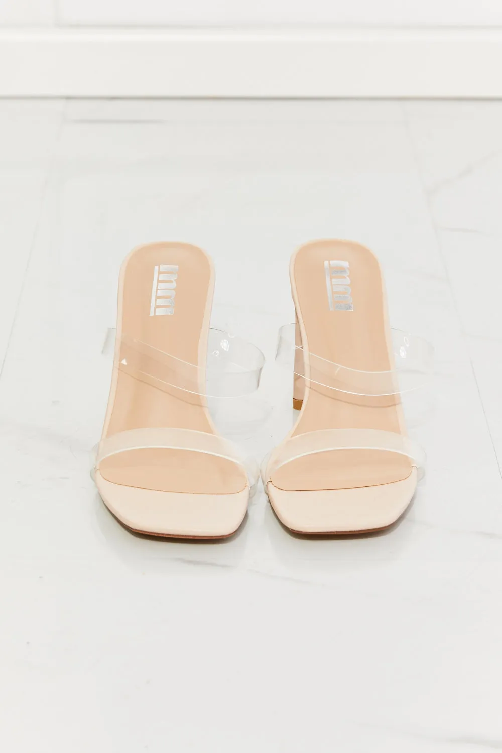 Clear Double Band Heeled Sandal