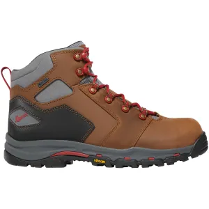 Danner Mens Vicious NMT Brown/Red Leather Work Boots