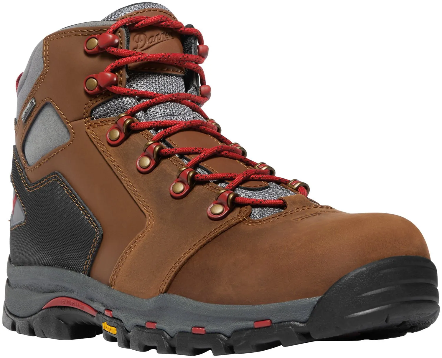 Danner Mens Vicious NMT Brown/Red Leather Work Boots