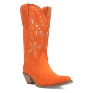 Dingo Womens Sabana Orange Suede Cowboy Boots