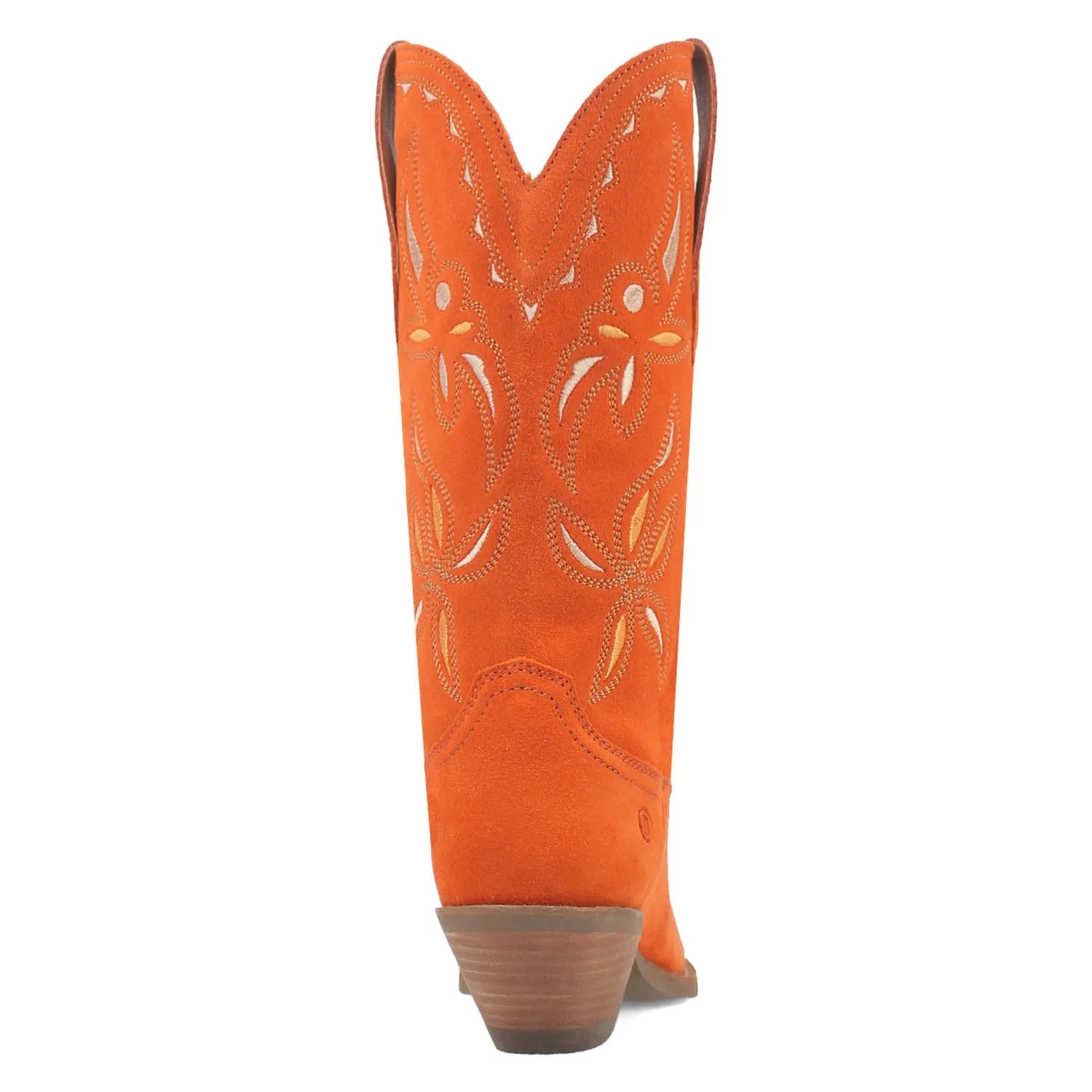 Dingo Womens Sabana Orange Suede Cowboy Boots