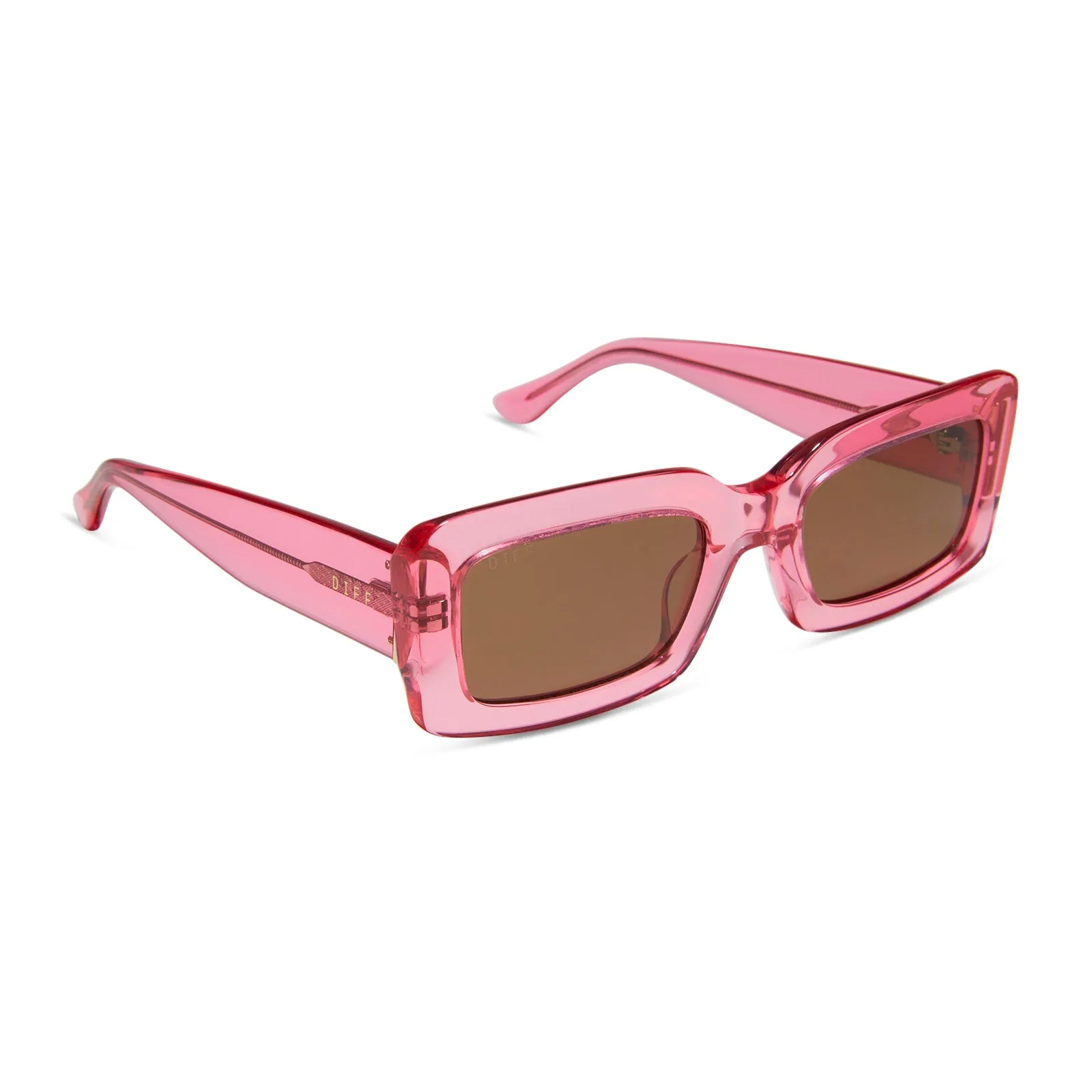 INDY - CANDY PINK CRYSTAL   BROWN SUNGLASSES