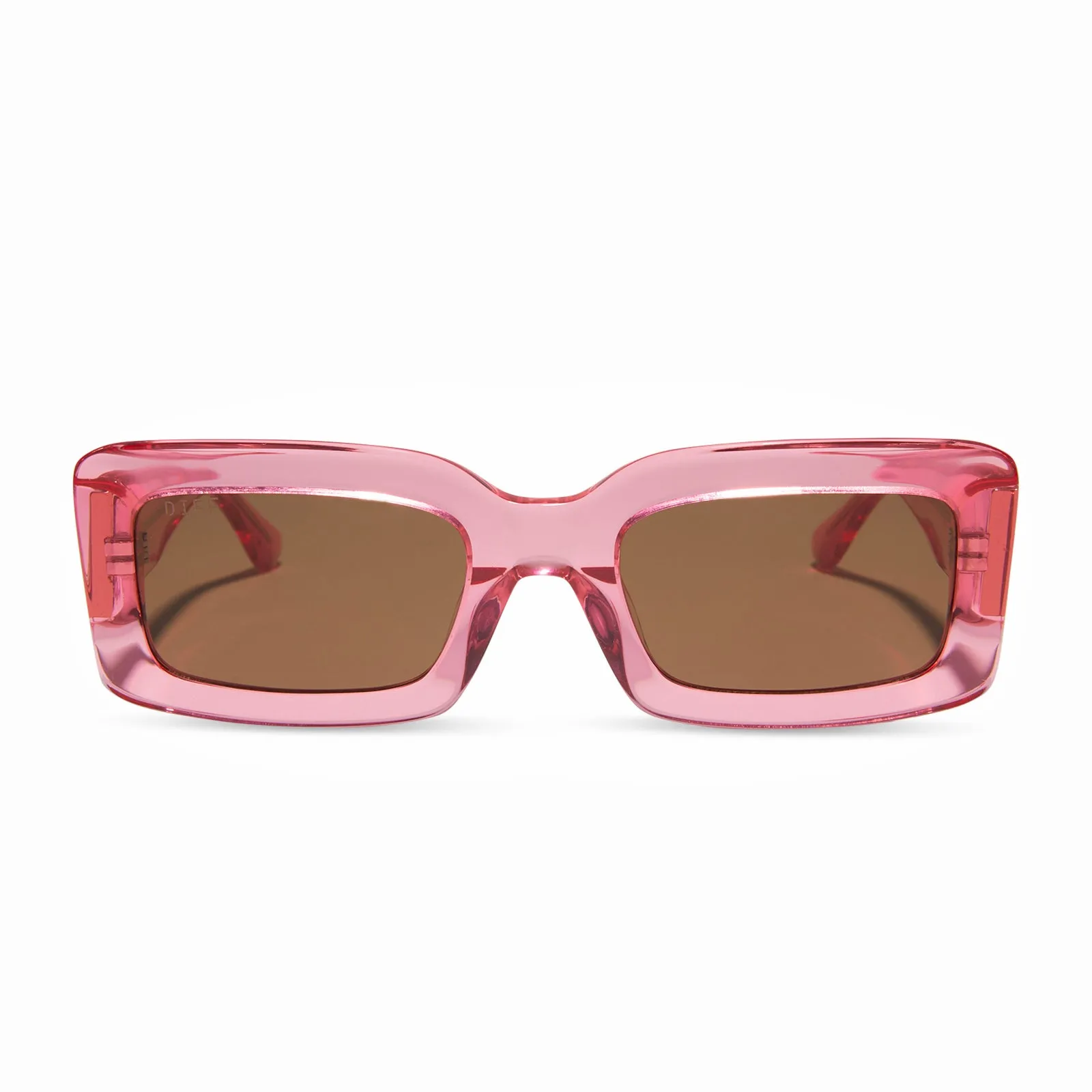 INDY - CANDY PINK CRYSTAL   BROWN SUNGLASSES