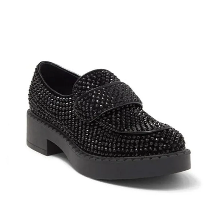 JEFFREY CAMPBELL LIBRARY BLACK LOAFERS