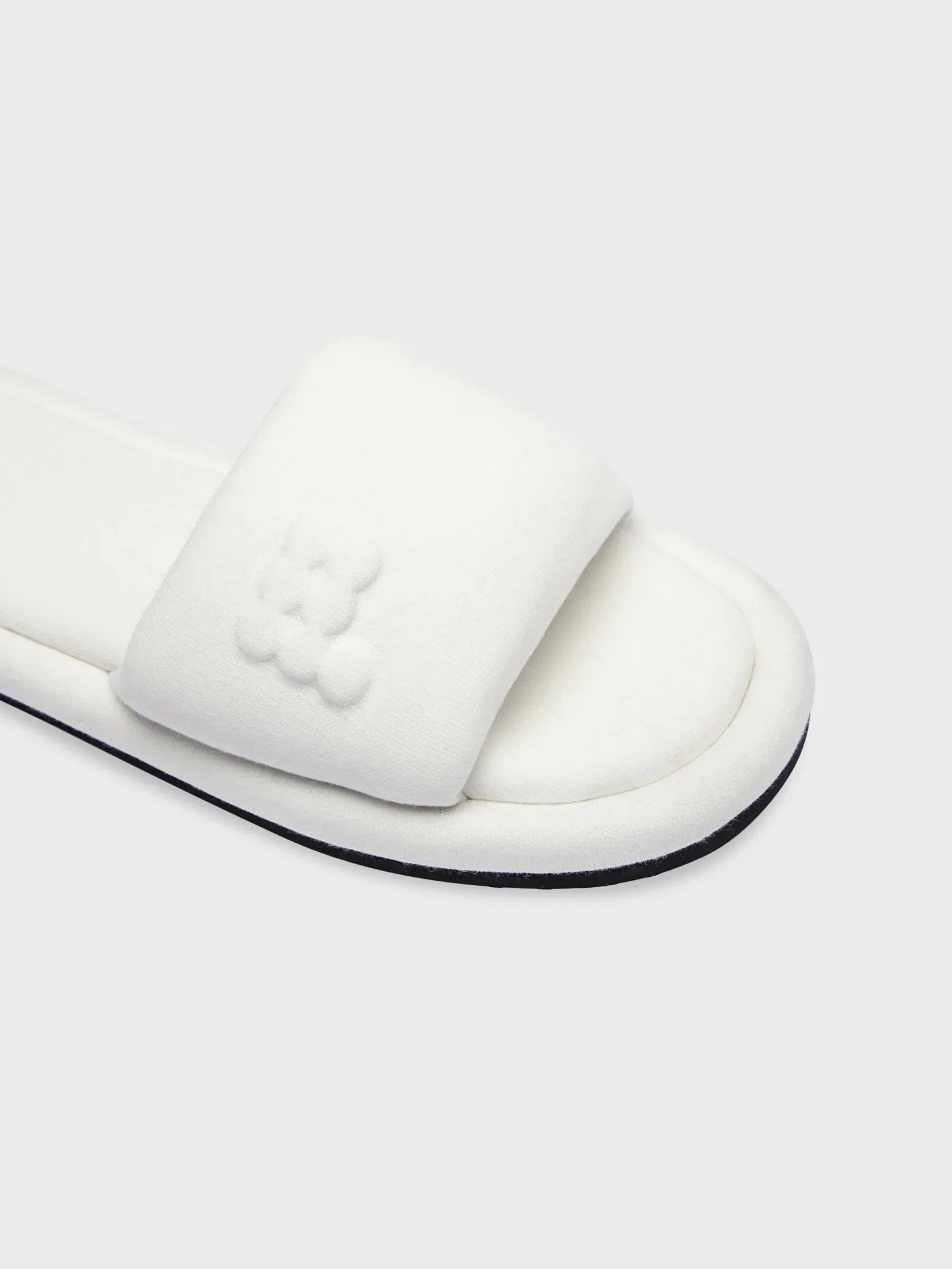 Jersey Slippers—off-white