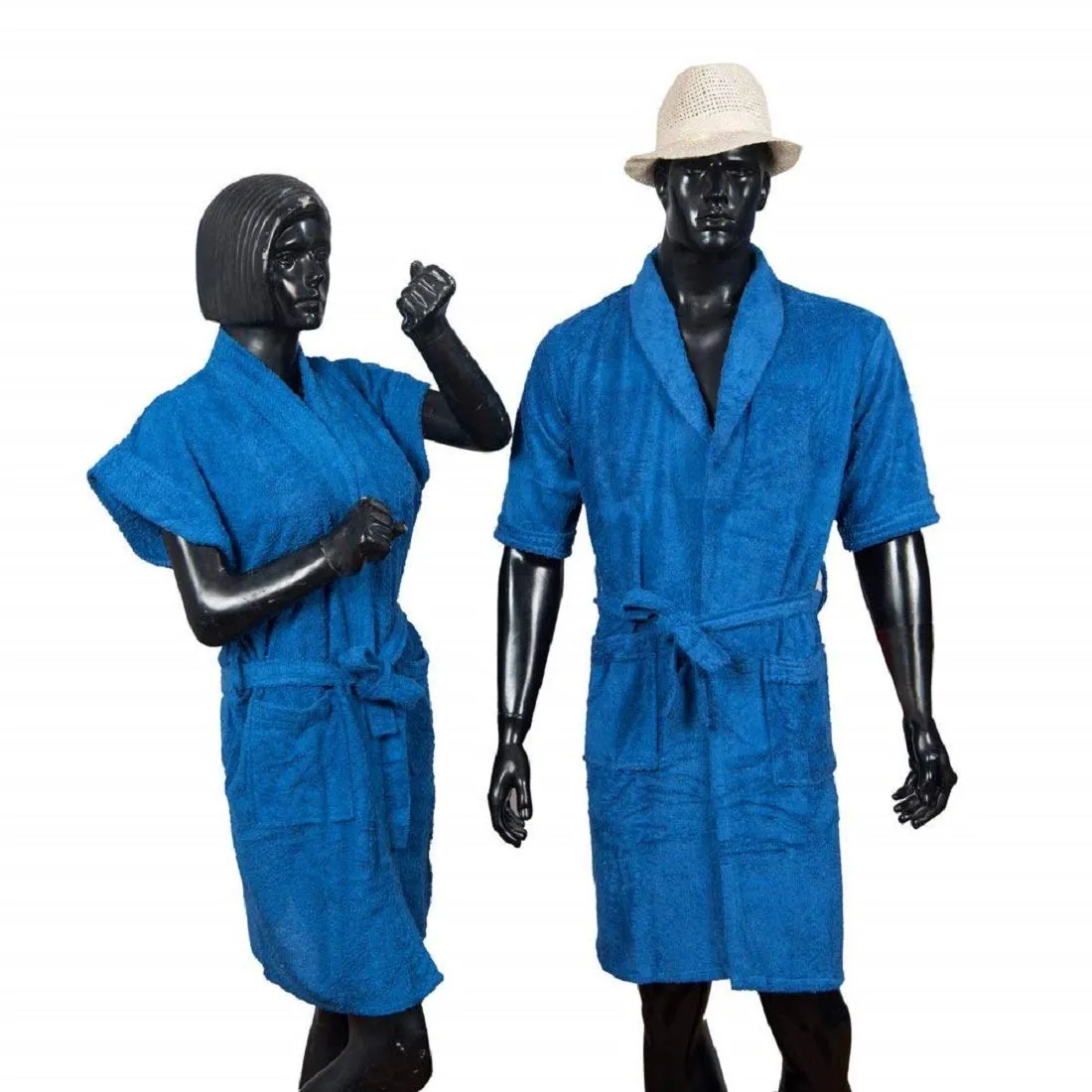 Kuber Industries Cotton 10 Piece Bathrobe Set - Blue