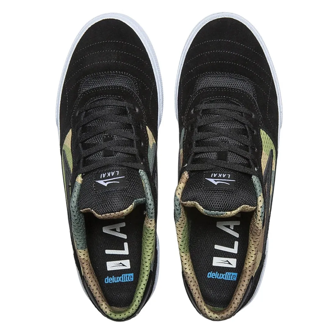 Lakai Cambridge Skate Shoes - Black/Camo Suede