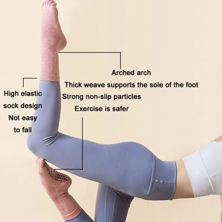 Lengthened Sweat-absorbing Non-slip Yoga Five-finger Socks, Color: Yellow(Free Size)