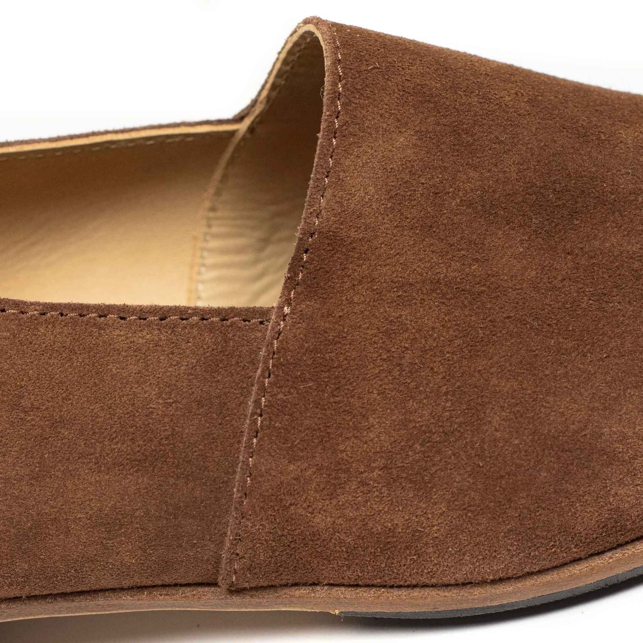 Maury slippers in rust calf suede