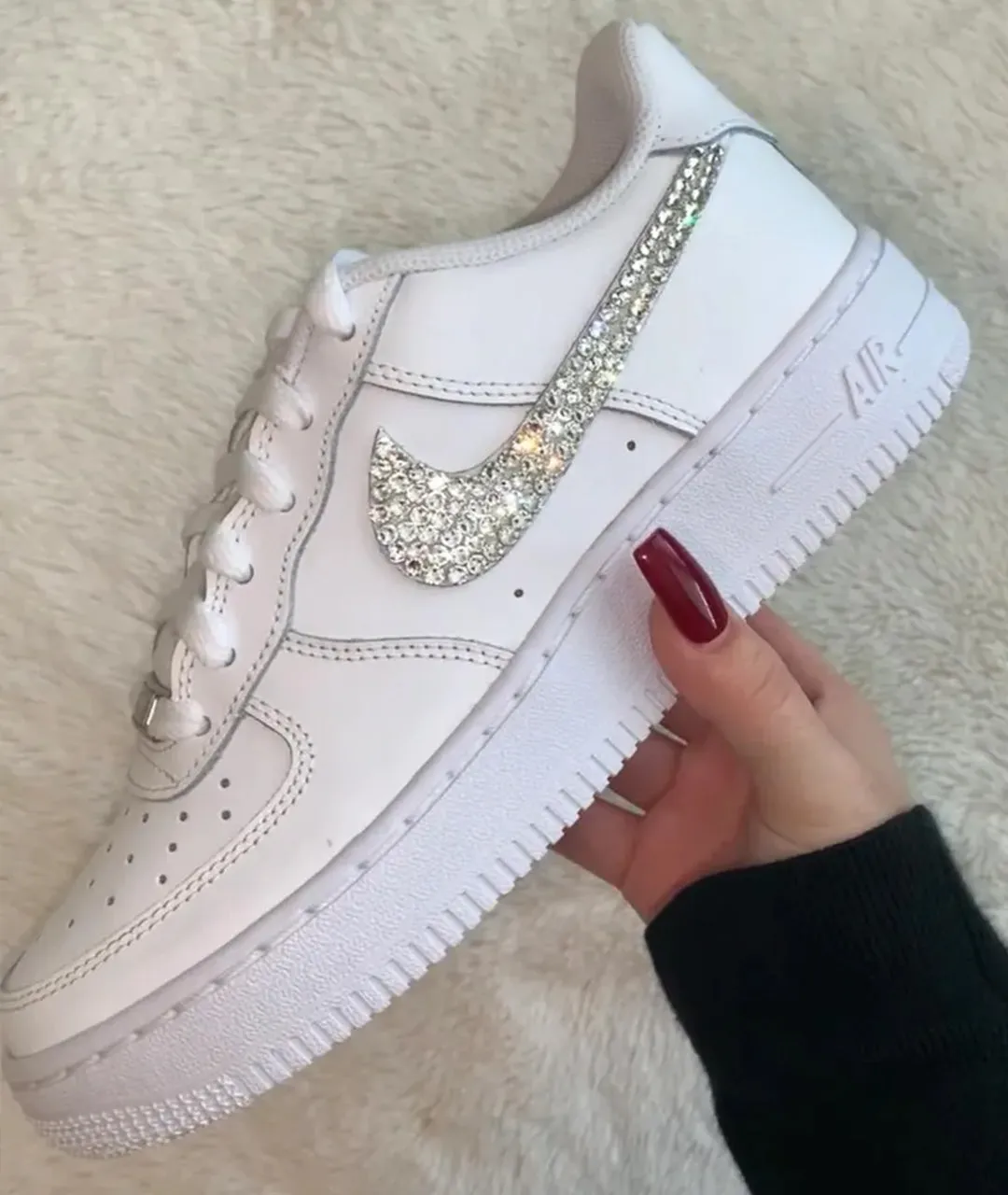 NIKE AIR FORCE 1 CUSTOM BRIDAL EDITION