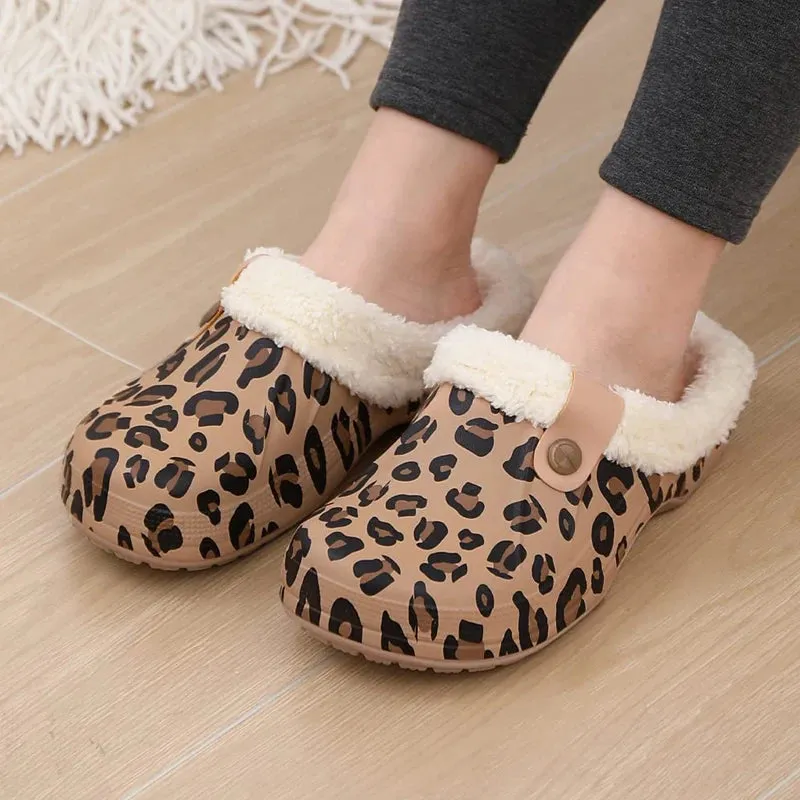 Pallene Fur Slippers For Women And Men Winter Soft Furry Non-slip Slippers Outdoor Waterproof Cozy Cotton Shoes For Home Slides