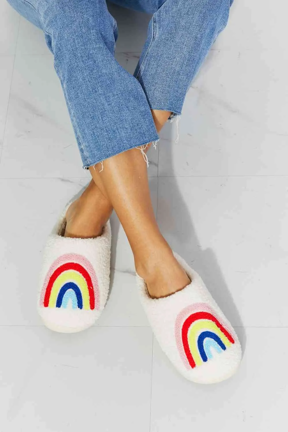 Rainbow Plush Slipper