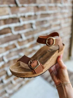 Soley Ring Buckle - Cognac Wedge Sandal by Birkenstock