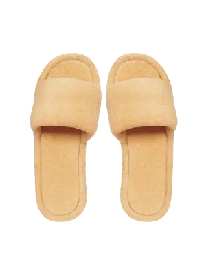 Summer Towelling Slippers—dark sand