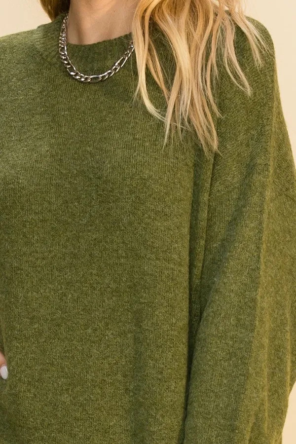 Sweater Dress- Olive