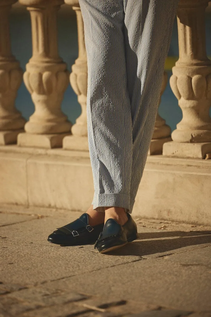 TANGERINE 7.1 NAPPA NAVY BELGIAN LOAFERS