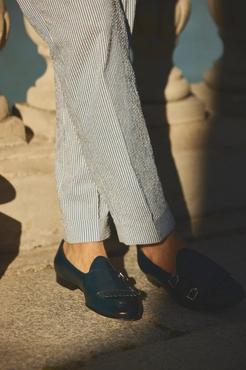 TANGERINE 7.1 NAPPA NAVY BELGIAN LOAFERS