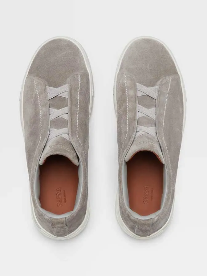 Triple Stitch Suede Sneaker | Grey