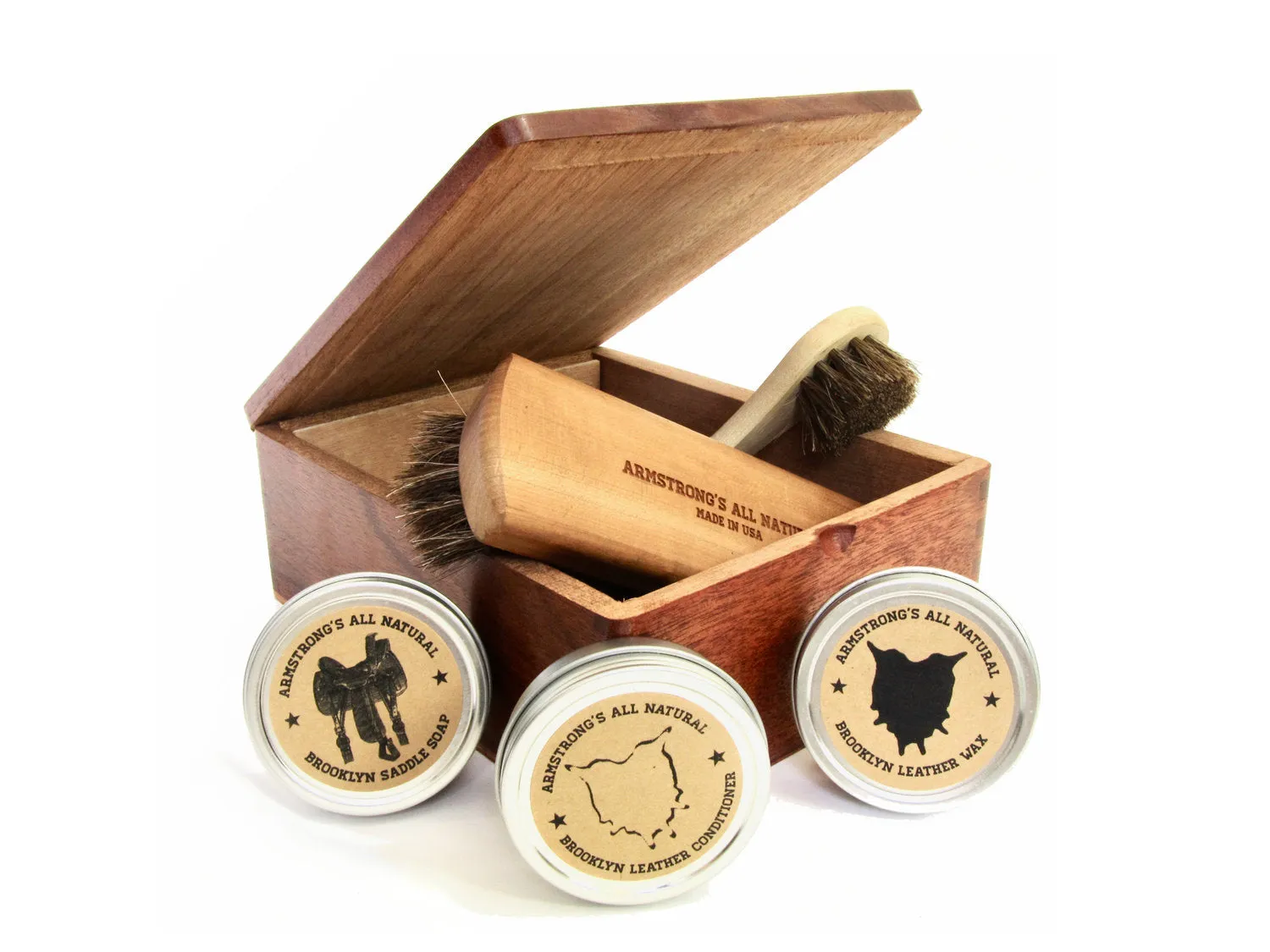 Upcycled Cigar Box Shoe Shine Kit | Sustainable & Eco-Friendly